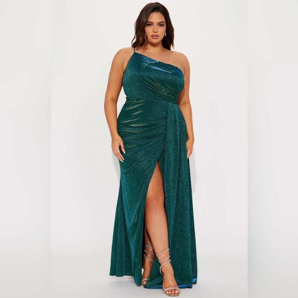 Daphne Lurex Gown - Emerald